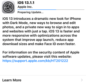 update iOS 13